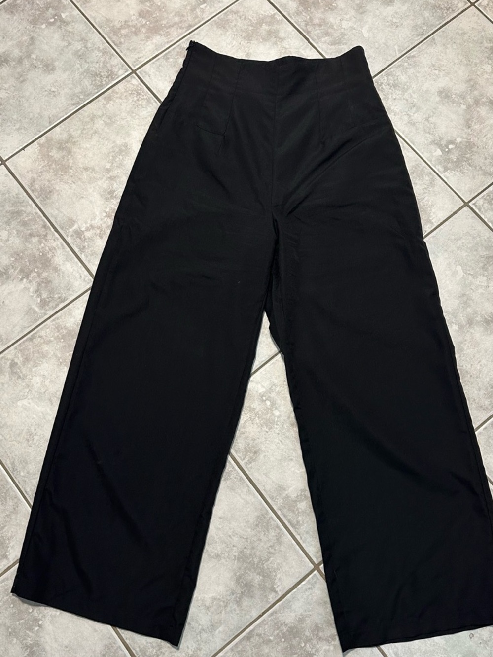 SHEIN Black High-Waist Wide-Leg Pants